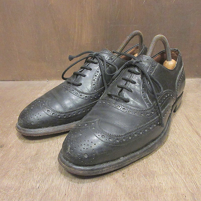 【美品】ジョンストン&マーフィー ウイングチップ 日本製 27cm 黒 Johnston＆Murphyウイングチップシューズ黒○250323j7-m-dshs-27c