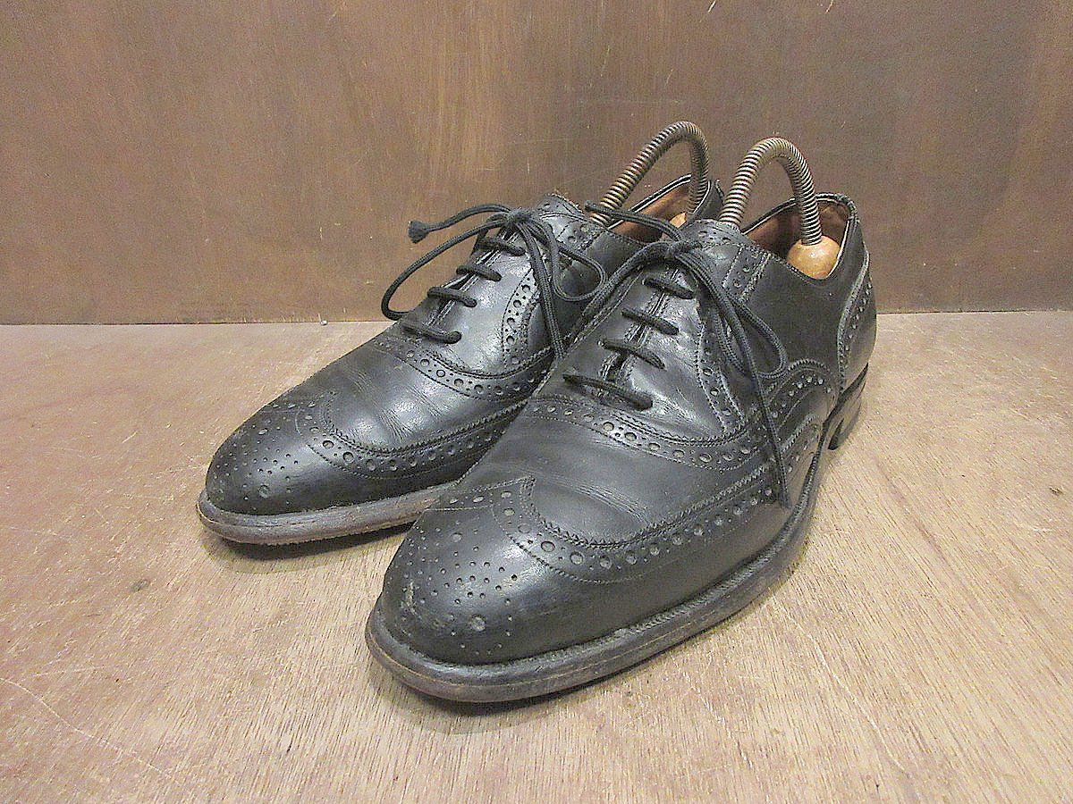 Johnston＆Murphyウイングチップシューズ黒○250323j7-m-dshs-27c