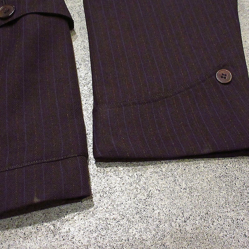 THE RUGGED CLOTHING 麻のビンテージ3ピーススーツMサイズ