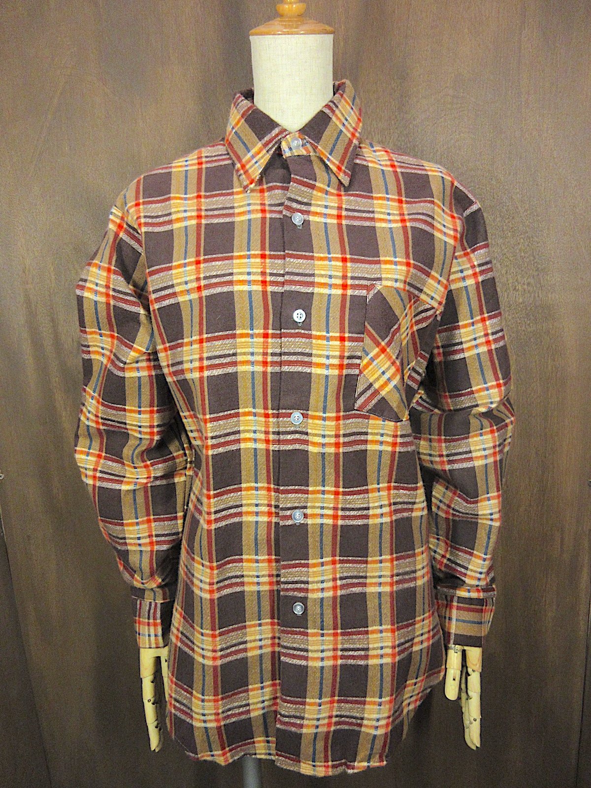 ビンテージ70's○DEADSTOCK Searsチェックプリントネルシャツ ビンテージ70's○DEADSTOCK Searsチェックプリントネルシャツ