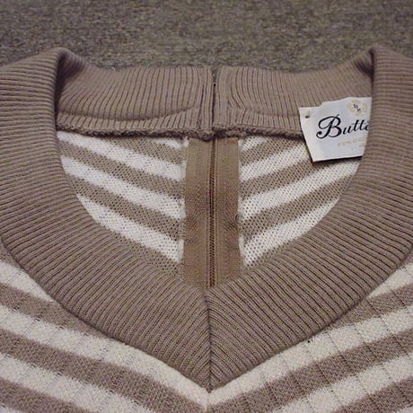 ビンテージ70's●Butte Knitレディースボーダーニットセーター&パンツセットアップ●220930c1-w-stup 1970sツーピース