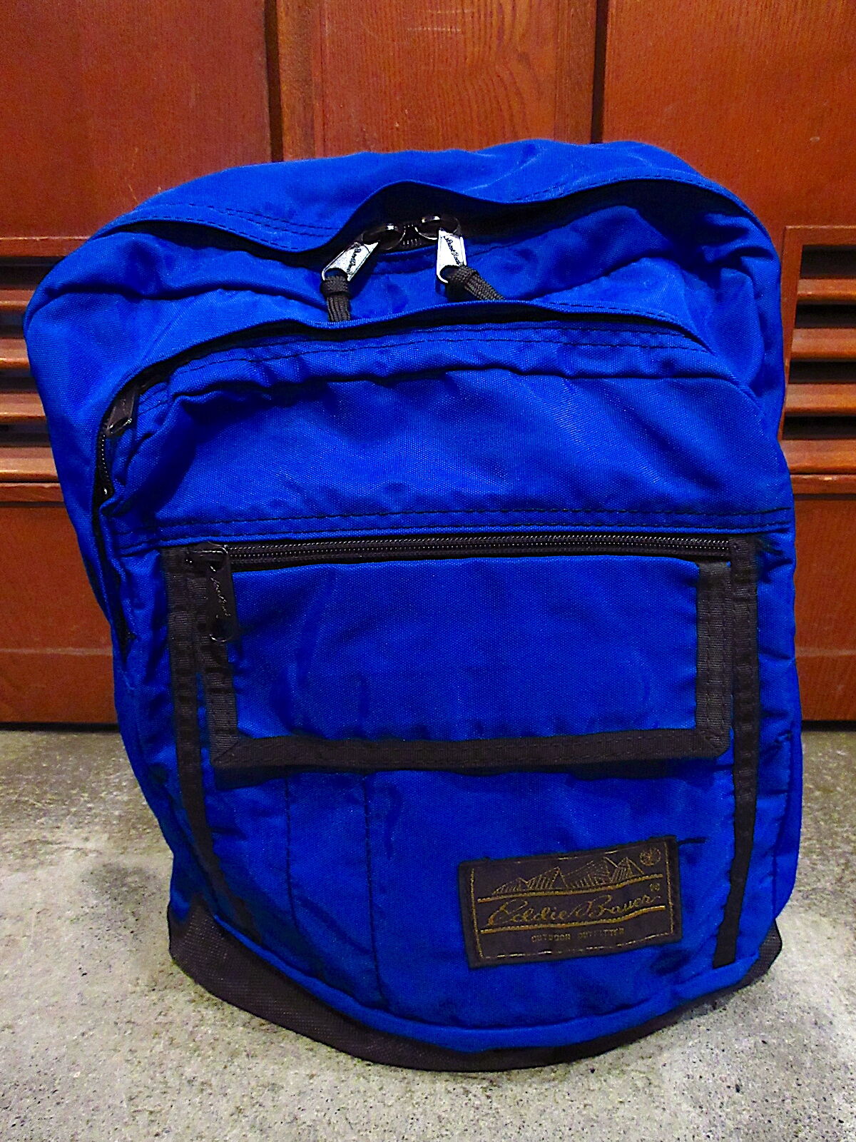 ビンテージ80's90's○Eddie Bauerナイロンバックパック青 ビンテージ80's90's○Eddie Bauerナイロンバックパック青