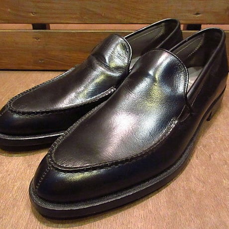 ビンテージ50's●DEADSTOCK Bondshireヴァンプローファー黒8 1/2 B●200709n1-m-lf-27cm 1950sデッドストック革靴メンズコブラヴァンプ