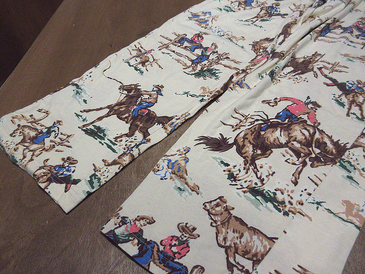 Nick & Noraカウボーイ総柄パジャマパンツ○210325n6-m-pnt-ot-wf古