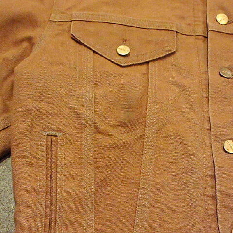 希少 carhartt ダック トラッカージャケット ネイビー裏地ブランケット