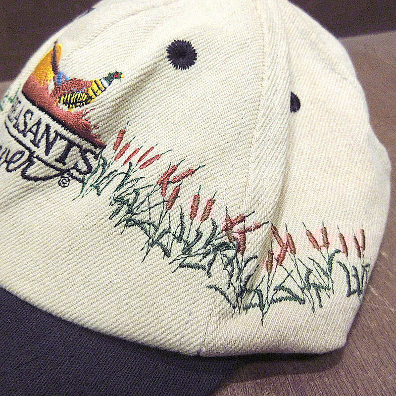ビンテージ80's○K-Products PHEASANTS 6パネル刺繍入りキャップ