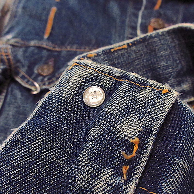 ビンテージ60's○Levi's 557デニムカットオフデニムベストカスタムBIG