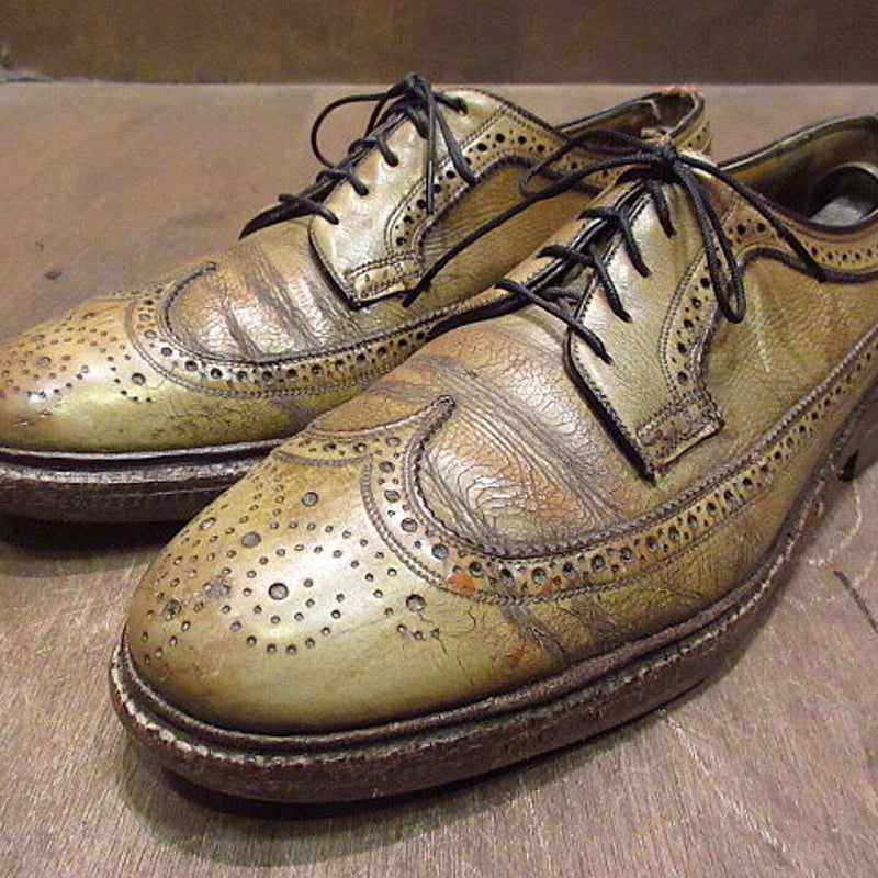 ビンテージ70's○FLORSHEIM IMPERIALウィングチップシューズ8 C○2101...