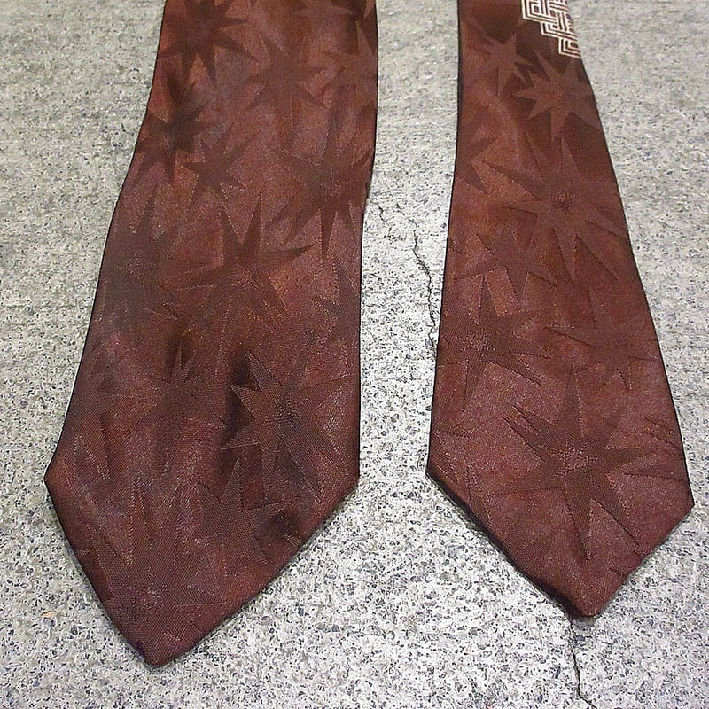 ②1950sビンティージネクタイ幾何学模様！