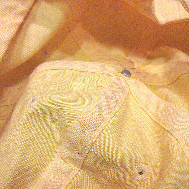 ビンテージ90's○コットン6パネルキャップ黄色○231028j1-m-cp-bb 古着