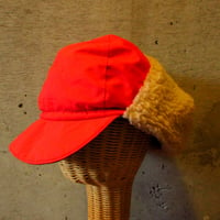 ビンテージ80’s●GORE-TEX耳当て付き裏ボアナイロンキャップ赤size L●230923k8-m-cp-ot 1980sゴアテックスアウトドア帽子