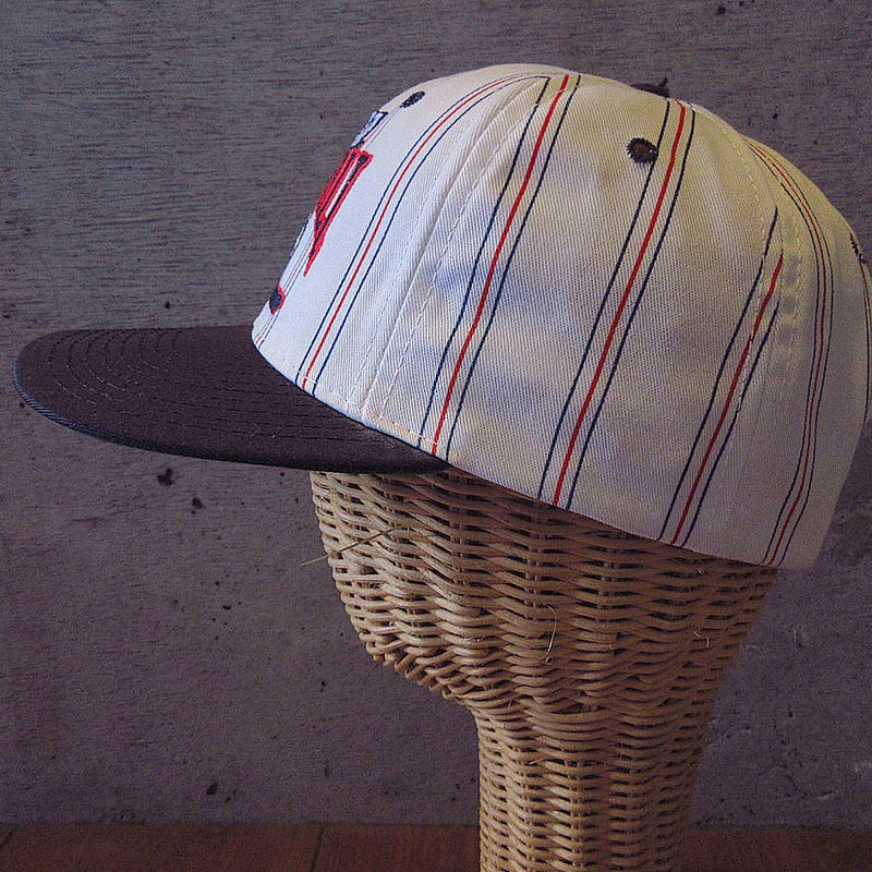 ビンテージ80's90's○STARTER NCAA刺繍入り6パネルキャップ白×黒○25010