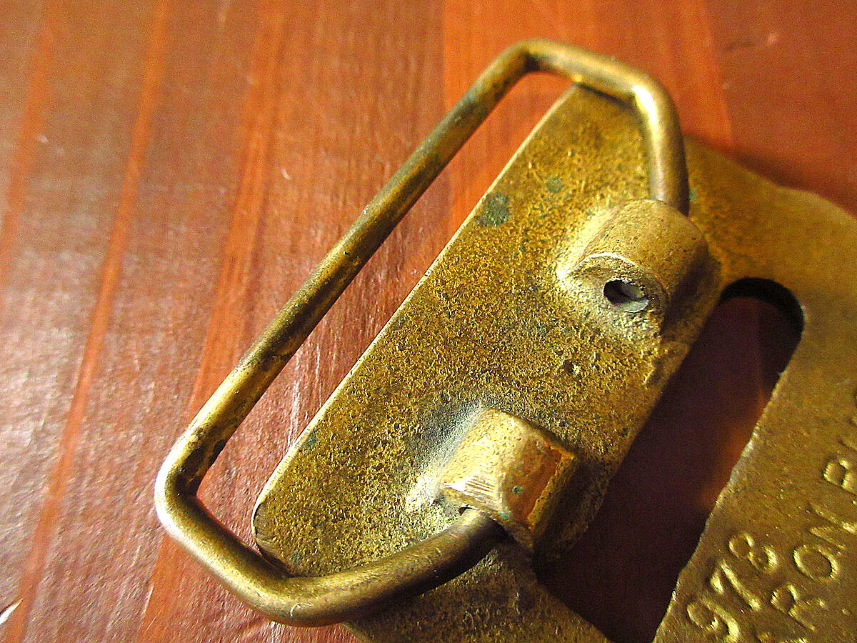 ビンテージ70's○Larryブラスバックル○231023k7-otacc 1970s ビンテージ70's○Larryブラスバックル○231023k7-otacc 1970s