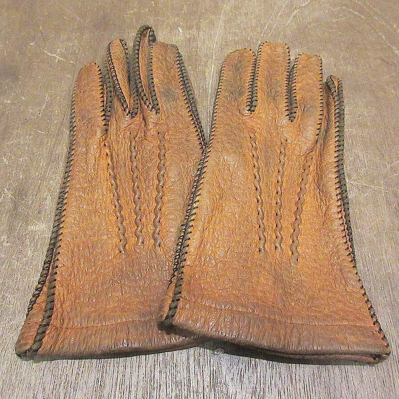ビンテージ40's○レザーグローブ○230823j6-m-glv小物アクセサリー
