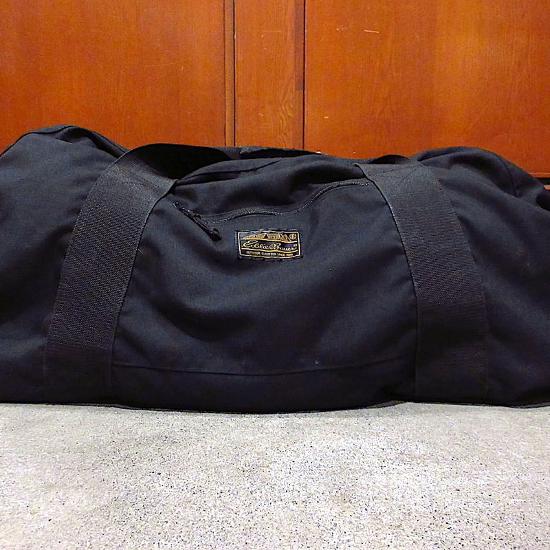 70s 80s EDDIE BAUER エディバウアー ボストンバッグ 未使用品 ビンテージ80's○Eddie Bauerナイロンボストンバッグ黒