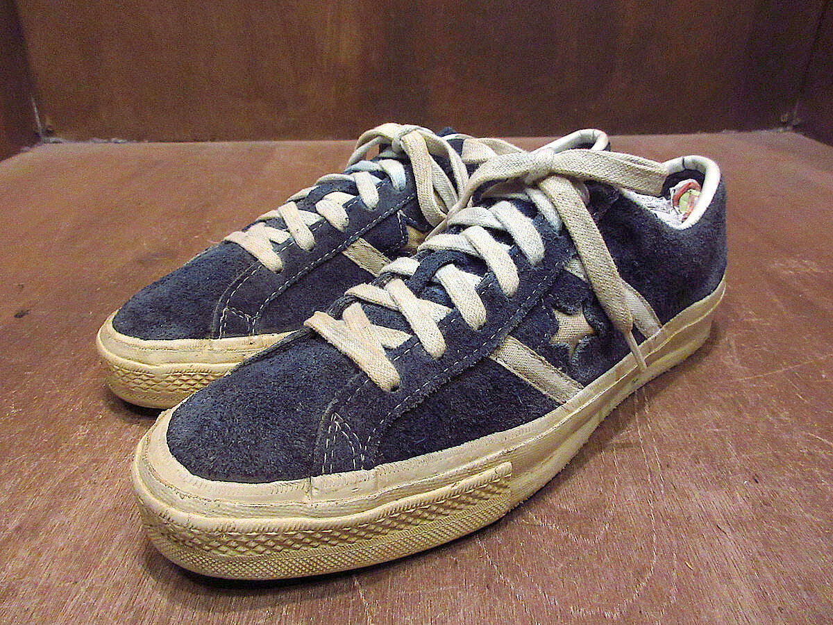 ビンテージ70's○CONVERSE囲みタグジャックスタースエード紺size ビンテージ70's○CONVERSE囲みタグジャックスタースエード紺size