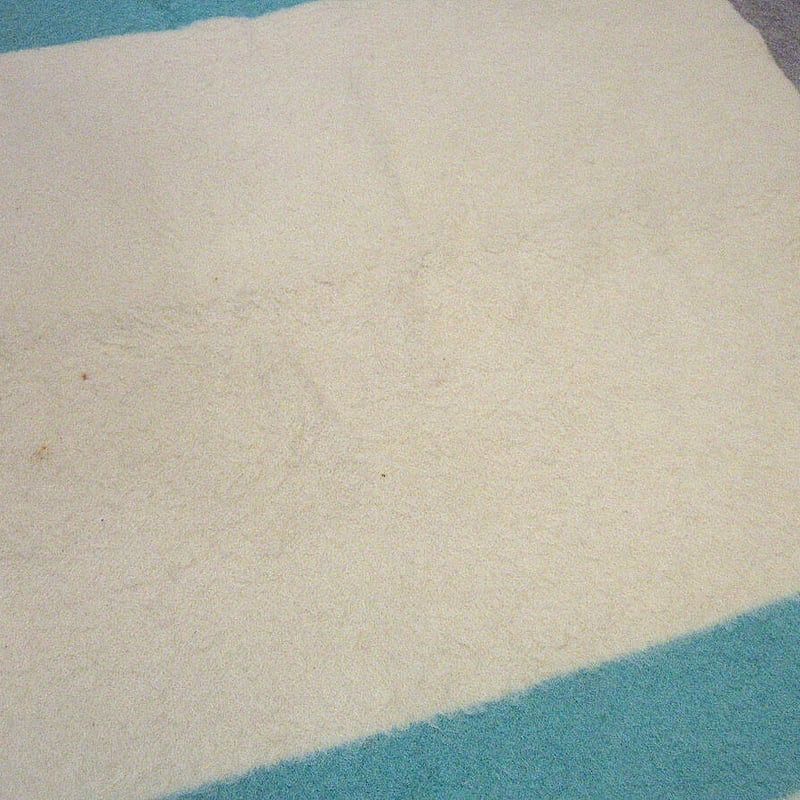 ビンテージ50's○HUDSON'S BAYマルチボーダーウールブランケットsize約