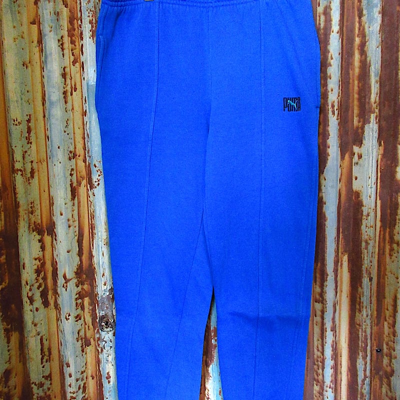 ビンテージ90's○PUMA刺繍入りスウェットパンツ青size S