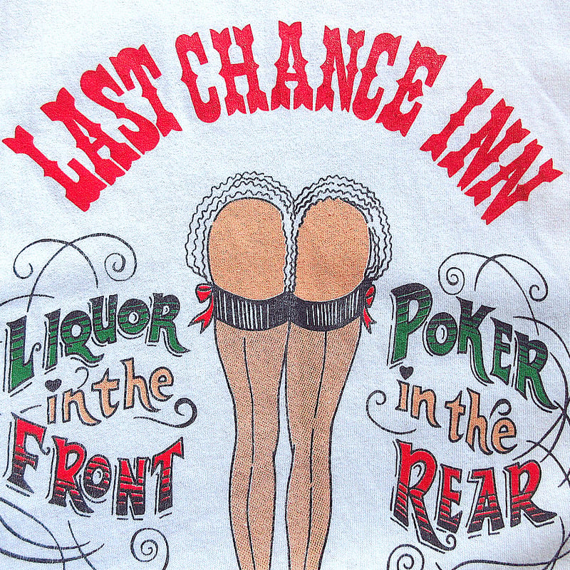 2000's○LAST CHANCE INN LAS VEGASプリントTシャツ白size L