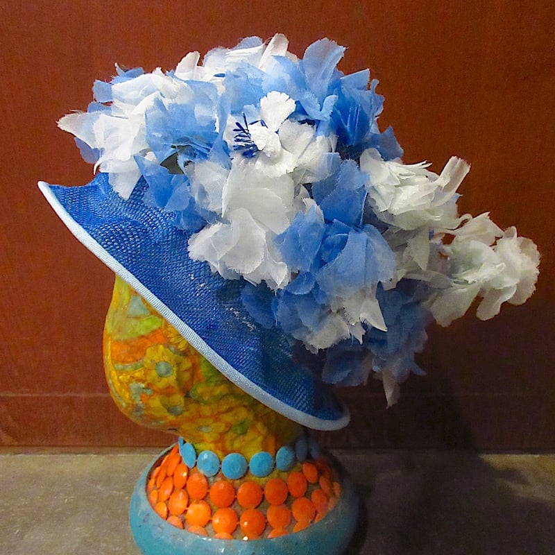 ビンテージ60's○レディースベール付きフラワーヘッドドレス○250627z6