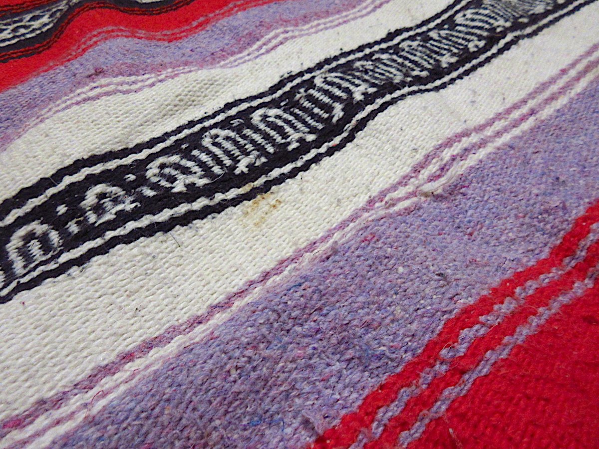ビンテージ○メキシカンラグ約201cm × 約131cm○240901m1-rug
