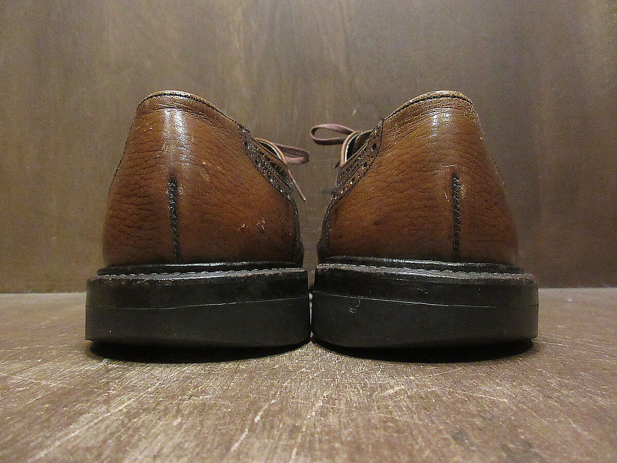 ビンテージ70's○ウイングチップシューズ茶○230905j1-m-dshs-27cm古着