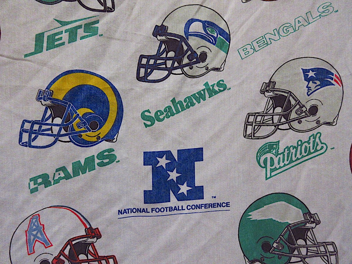 ビンテージNFLカーテン二枚アメリカンフットボール