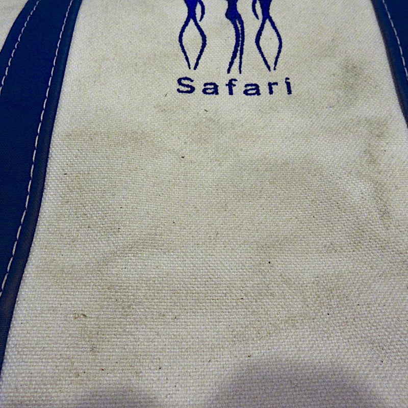【エルエルビーン】90s USA製 ジップ トートバッグ　キャンパス生地　刺繍 エルエルビーン】90s USA製 ジップ トートバッグ キャンパス生地