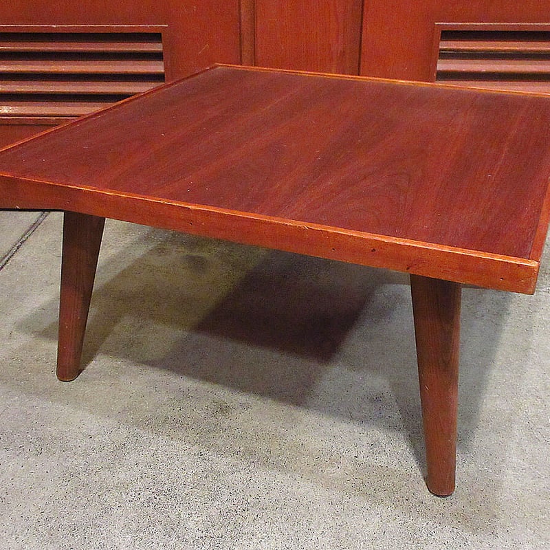 ビンテージ~70's○ウッドローテーブル茶○230312i9-tbl木製机座卓