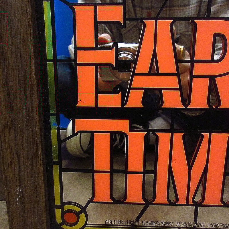 ビンテージ○EARLY TIMESパブミラー○210422f5-sign鏡壁掛けサイン雑貨