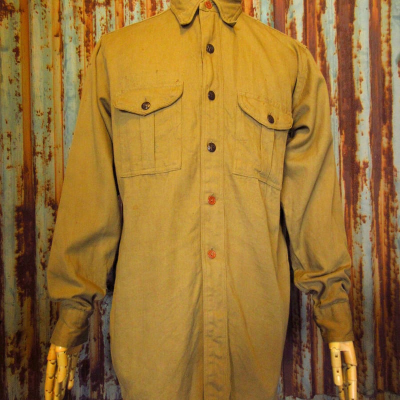 ビンテージ30's40's○BOY SCOUTS OF AMERICAチェンジボタン＆マチ付き