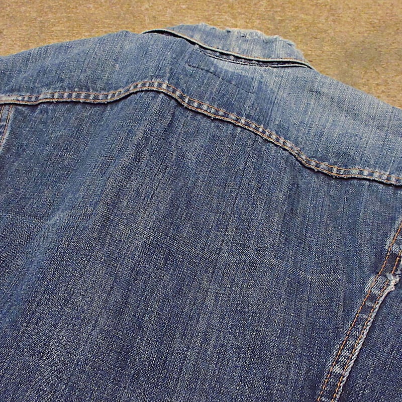 ビンテージ70's○Levi's 70505デニムカットオフベストBIG E○211003r4