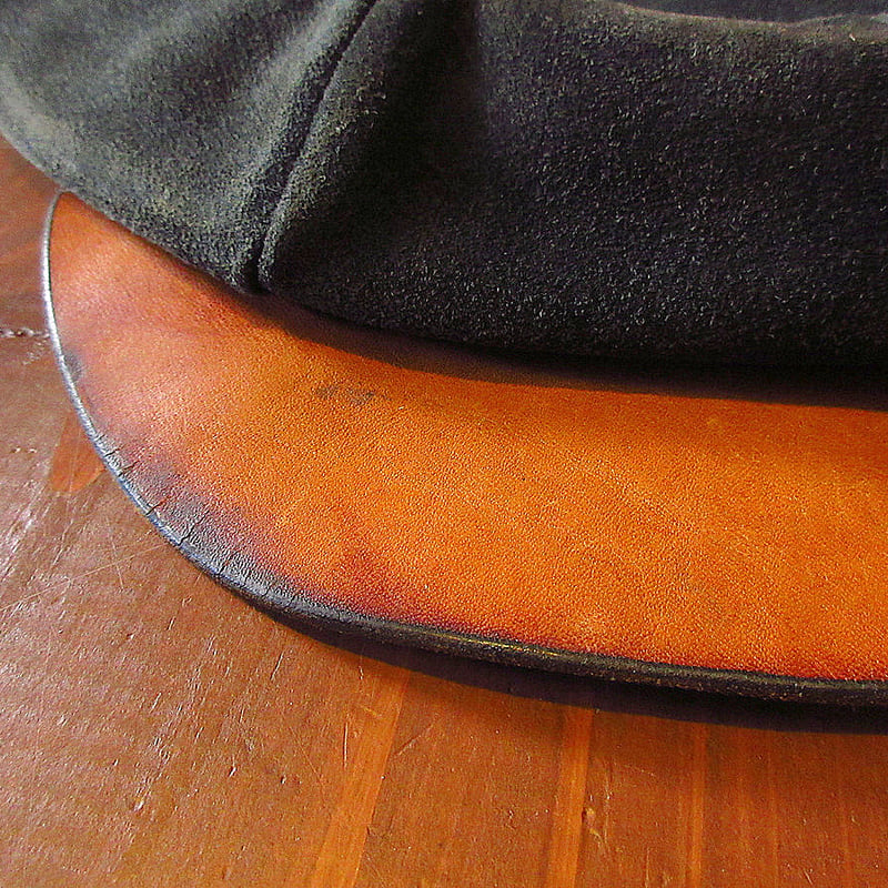ビンテージ60's70's○8パネルスエードキャスケットsize XL○240505j2-m-