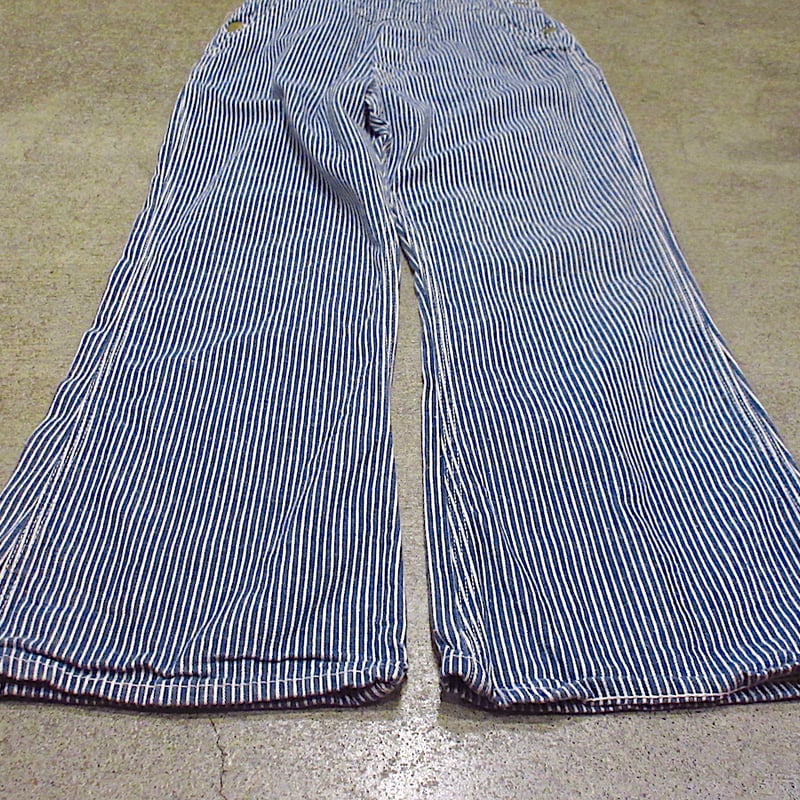 【OSHKOSH オシュコシュ】ヒッコリーストライプ　オーバーオール60s70s ビンテージ60's70's○OSHKOSHヒッコリーストライプ