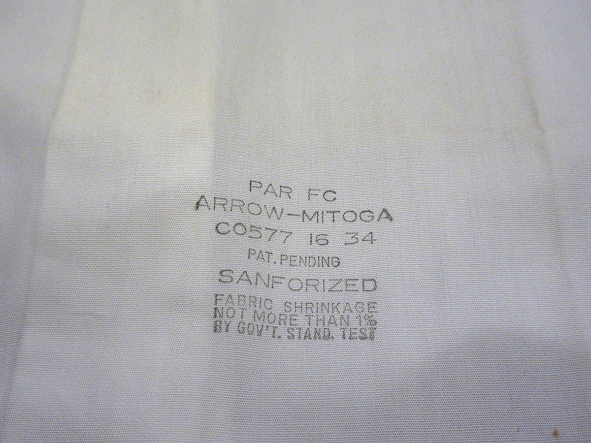 ビンテージ50's○DEADSTOCK ARROWマチ付きフレンチカフスドレス ビンテージ50's○DEADSTOCK ARROWマチ付きフレンチカフスドレス