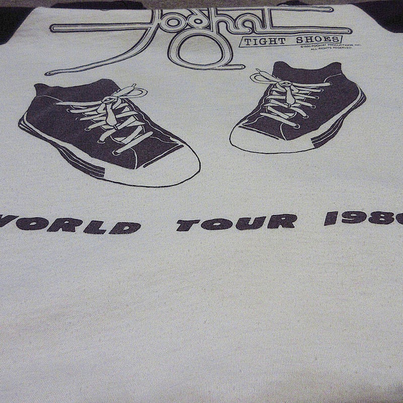 ビンテージ80's○Foghat 1980年ワールドツアーラグランTシャツsize L