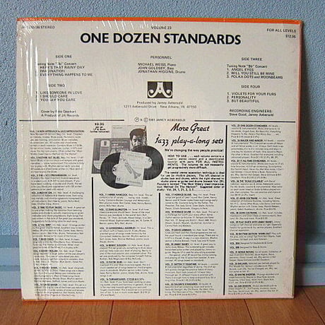 JAMEY AEBERSOLD●ONE DOZEN STANDARDS 2LP シュリンク付き JA 1235●200531t1-rcd-12-jzレコードジャズ81年US盤米LP80's