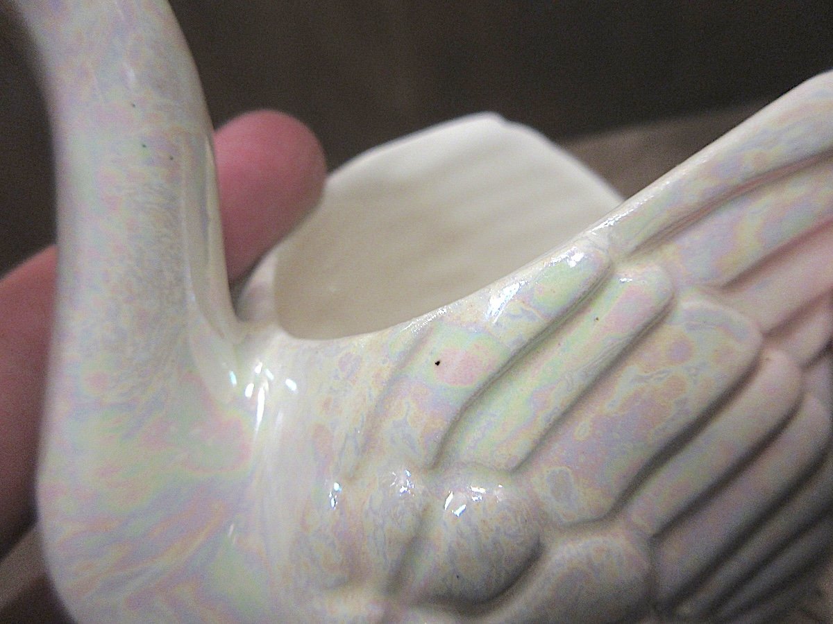 ビンテージ○スワンモチーフセラミックプランター○251009z6-otclct