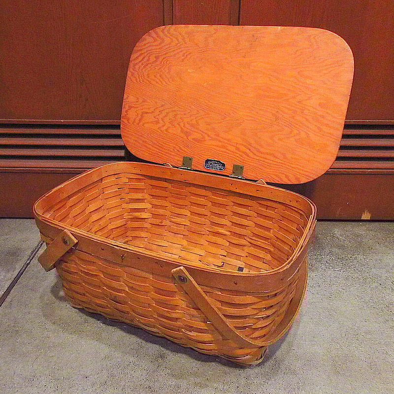 ビンテージ-60's○Hawkeyeピクニックバスケット○220705s5-bag-bsk 1