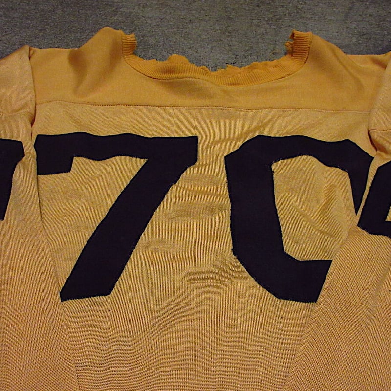 ビンテージ70's○ChampionタタキタグフットボールTシャツ黄size ビンテージ70's○ChampionタタキタグフットボールTシャツ黄size