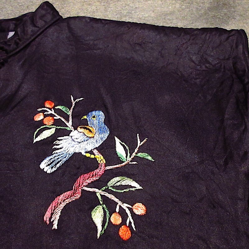 ヴィンテージ vintage チャイナ 刺繍 ジャケット 40 大きめ ヴィンテージ vintage チャイナ 刺繍 ジャケット 40 大きめ