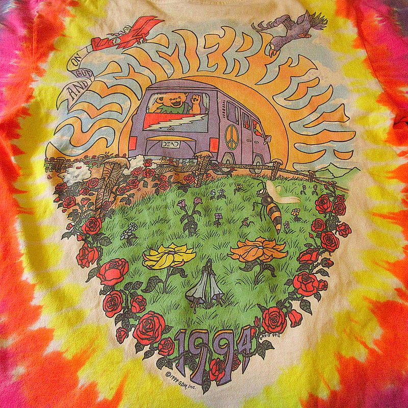 ビンテージ90's○Grateful Deadダンシングベア タイダイTシャツ