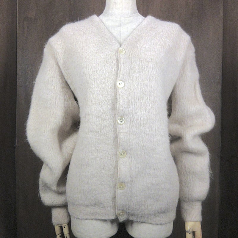 ビンテージ60's○Penneysモヘアニットカーディガン生成りsize L ビンテージ60's○Penneysモヘアニットカーディガン生成りsize L