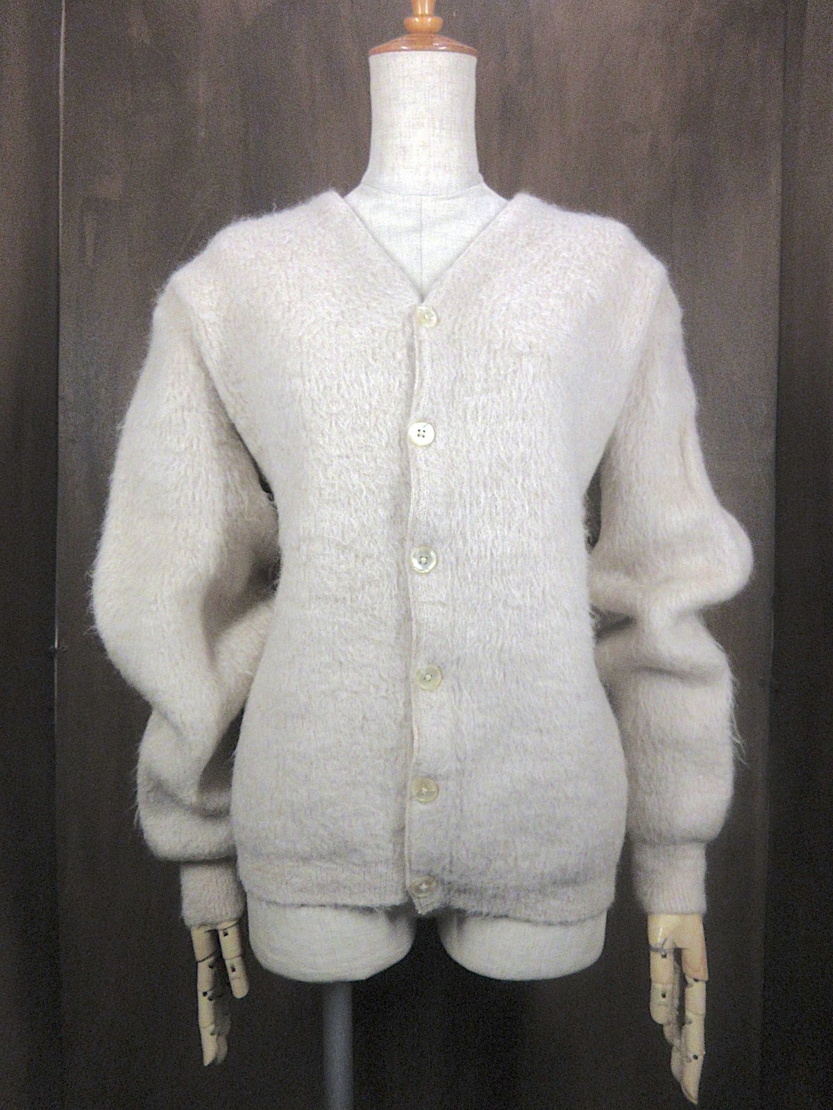 ビンテージ60's○Penneysモヘアニットカーディガン生成りsize L ビンテージ60's○Penneysモヘアニットカーディガン生成りsize L