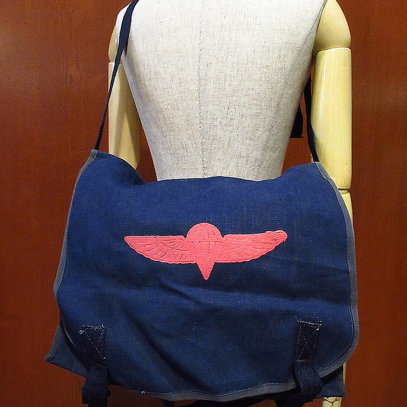 DEADSTOCK○イスラエル軍パラトルーパーショルダーバッグ紺○230901i9 