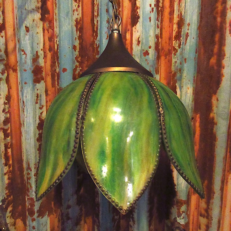 ビンテージ60's70's○プラスチックシェードペンダントライト○260214j8