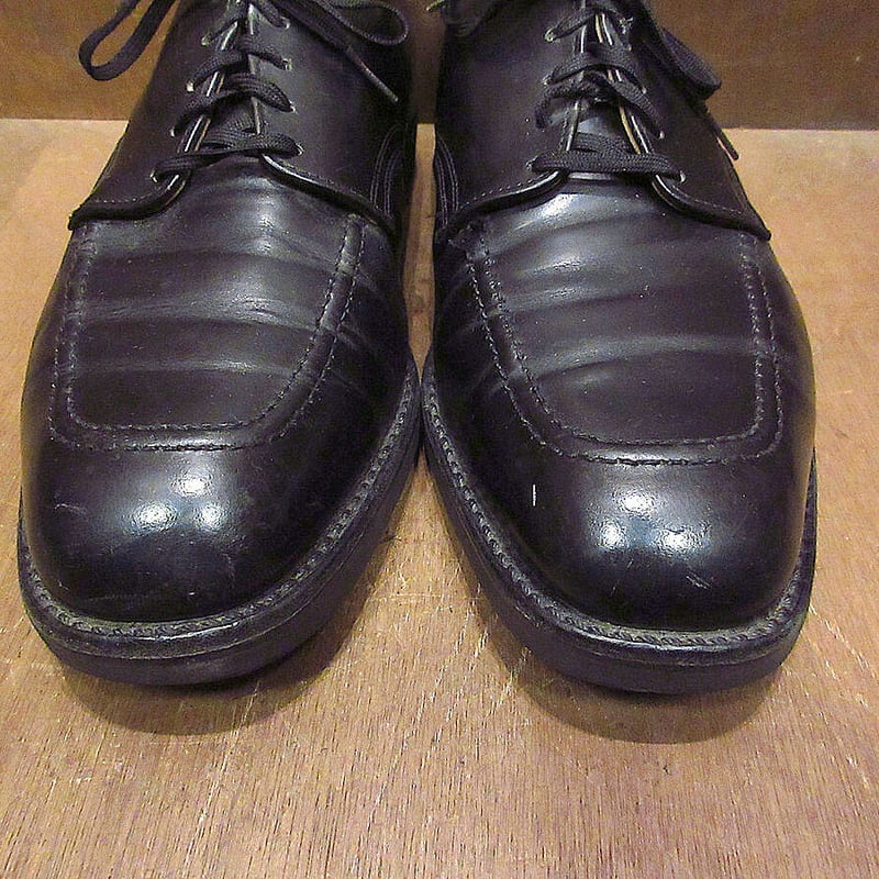 ビンテージ80's○RED WINGプリント羽根タグポストマンシューズ黒 ビンテージ80's○RED WINGプリント羽根タグポストマンシューズ黒