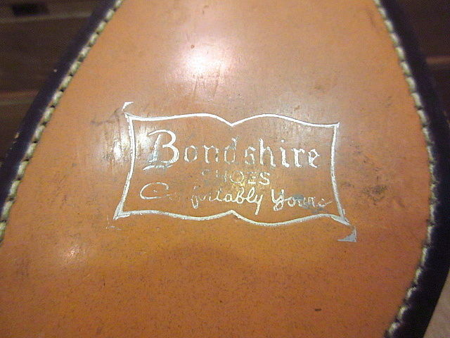 ビンテージ50's○DEADSTOCK Bondshireヴァンプローファー黒8 1/2 B○