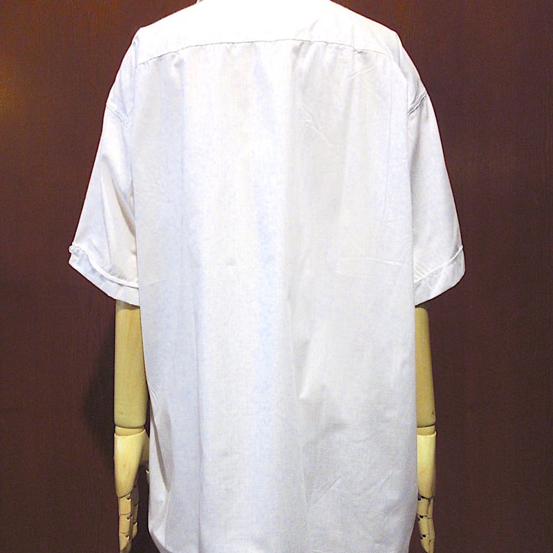 60s 半袖　ホワイト　コットンブロード　ボロ　雰囲気◎ ヴィンテージシャツ ビンテージ60's○DEADSTOCK BRENT半袖シャツ白size XL○250812m6