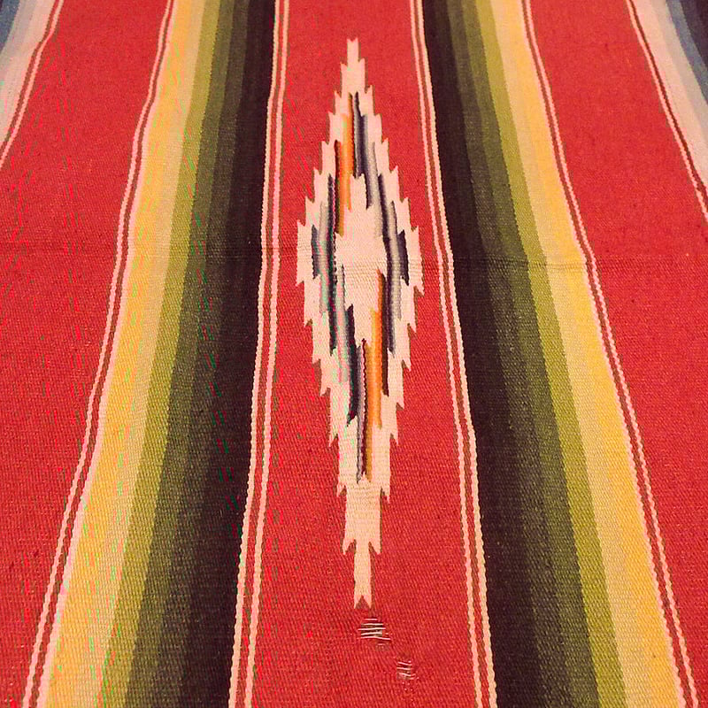 ビンテージ40's50's○メキシカンラグsize約112cm×約59.5cm○220904k